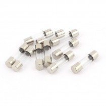 10pcs 250V 0 63A 630Amp Fast Blow Glass Fuses Tubes 5mm x 20mm