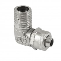 Metal 12.2mm Thread Screw Hex Right Angle Air Fitting