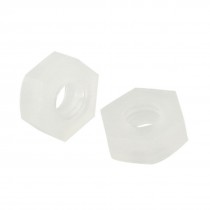 PN-3N Replacement Plastic Hexagonal Hex Fastener Nut 20 Pcs