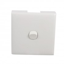 AC 250V 10A White Square Light ON OFF Switch 1 Gang Wall Plate