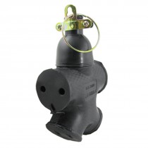 Water Resistant US EU 3 Pins AU Plug Rubber Socket Blk