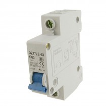 Overload Protection 1 Pole Miniature Circuit Breaker AC 230V 63A Znnam