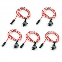 Momentary Action Tact Tactile Switch w 2 Pin Female Harness Cable 5 Pcs