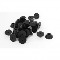 Furniture Non Slip Tapered Rubber Feet Bumper Washer Brushing 20mm x 8mm 38 Pcs