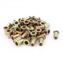 50 Pcs Zinc Plated Carbon Steel Rivet Nut Rivnut Insert Nutsert 10 24