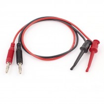 4pcs Multimeter 4mm Banana Plug Socket to Test Hook Clip Probe Cable 0 5M