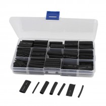 355pcs 11 Size Black Heat Shrink Tube Sleeving Wrap Wire Kit 2 1