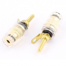 2pcs Speaker Amplifier Terminal Binding Post 4mm Banana Plug Socket Connector