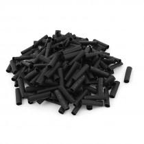 200pcs Wrap Wire Black 6mm Dia Heat Shrink Tube Sleeving 2 1