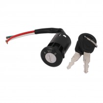 Wired Auto motorbike Security A Off B Switch Lock Black w 2 Keys