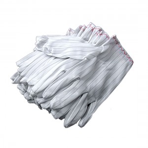 20 PCS Stripe Electric Working Anti Static Gloves White