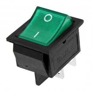 Green Light 4 Pins DPST ON-OFF Snap In Boat Rocker Switch AC 15A 250V 20A 125V