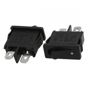 10x AC 12A/125V 6A/250V ON/OFF 2 Position SPST 2 Pin Snap in Rocker Switch Black