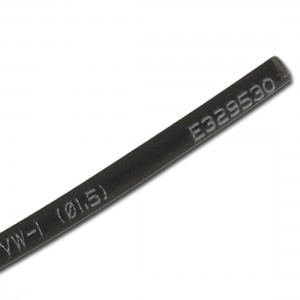 Black 1.5mm Dia. Heat Shrink Tubing Shrinkable Tube Sleeving Wrap Wire 1M