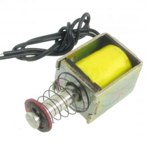 DC 24V 8.22W 0.34A Push Type Open Frame Solenoid Electromagnet