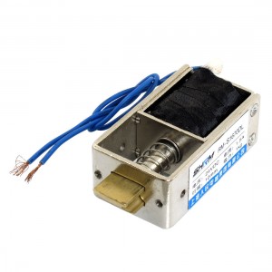 DC 24V 1.5A Open Frame Push Type Solenoid Electromagnet 1Kg Force