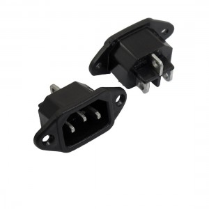 10 Pcs AC 250V 10A 3 Terminals C14 Male Plug Power Inlet Socket Connector Black