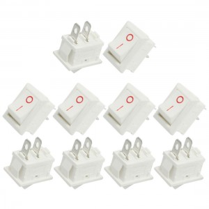 10 Pcs 125V/10A 250V/6A 2 Pin SPST ON OFF Rocker Boat Switch