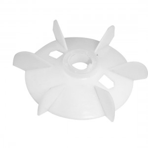 Machine Part Off White Plastic 28mm Inner Dia. Six Impeller Motor Fan Blade