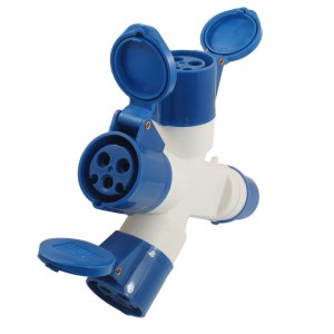 AC 220-250V 16A IP44 2P+E Multiple-outlet IEC309-2 Industrial Socket Ldqez