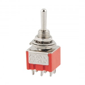 ON-OFF-ON 3 Position DPDT 6 Solder Lug Terminals Mini Toggle Switch