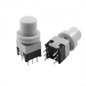 10 Pcs 8.5 x 8.5mm x 20mm Tactile Tact Push Button Switch Self Lock 6 Pin w Cap