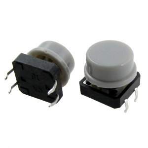 20 Pcs Momentary Tact Tactile Push Button Switch 12 x 12 x 11mm 4 Pin DIP + Cap