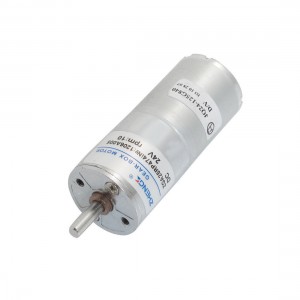 4mm Shaft Diameter Cylinder Shape Electric Gear Motor 2P 24VDC 10RPM