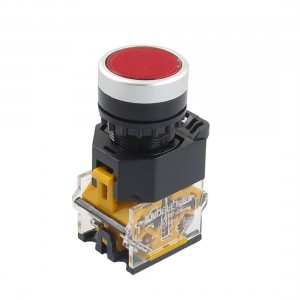 415V 10A Red Sign Momentary Push Button Switch 22mm 1 NO 1 NC