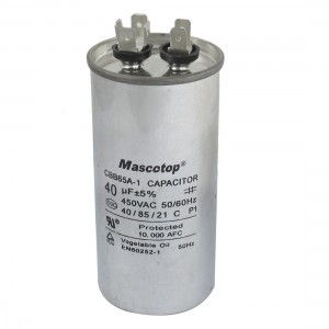 40uF 450V AC Air Conditioner Polypropylene Film Motor Run Capacitor CBB65A-1