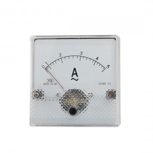 YS-80 Class 2.5 Accuracy AC 0-5A Analog Panel Ammeter