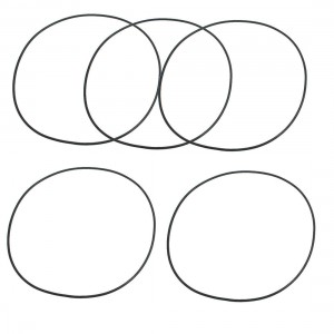 5 Pcs 150mm x 2.65mm Black Silicone O Rings Oil Seals Gaskets
