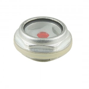 Air Compressor Parts 27mm M Thread Oil Level Sight Glass Silver Tone Clear