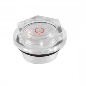 Air Compressor 27mm Thread Diameter Clear Plastic Oil Level Sight Glass