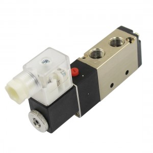 DC 12V 3W 250mA 2 Position 5 Way Electromagnetic Solenoid Valve G1 8" G1 4"