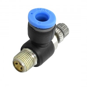6mm Dia Tube 1/8" Threaded Pneumatic Speed Controller Quick Fitting