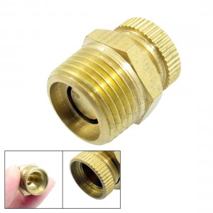 Air Compressor 3/8"PT Male Thread Water Drain Valve Brass Tone