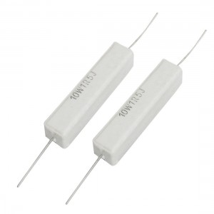 2 Pcs White Rectangle Wire Wound Ceramic Cement Resistor 1.5 Ohm 1R5J 10W