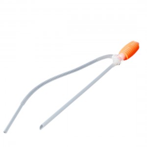 Orange Plastic Squeeze Liquids Oil Siphon Transfer Hand Pump