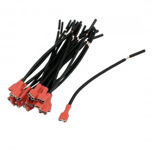 10 Pcs 6.3mm Crimp Terminal Cable Female Spade Connector Wire