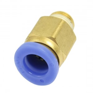 8mm OD Tube to 9mm Male Thread Pneumatic Connector Quick Fitting
