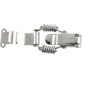 Hardware Silver Tone Draw Compression Spring 1.6" Long Latch Hasp for Case Box