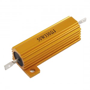 Gold Tone 330 Ohm 5% 50 Watt Aluminum Shell Wire Wound Resistor