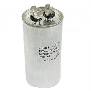 AC 450V 50/60Hz 40uF Cylinder Motor Run Capacitor for Air Conditioner
