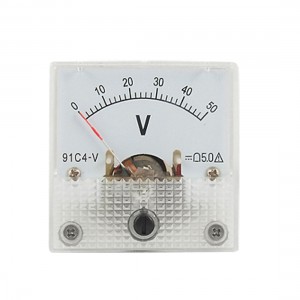 Mini Square DC 0-50V Analog Volt Panel Meter Voltmeter