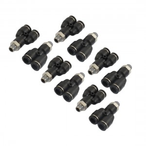 10 Pcs Air Pneumatic 1 8" PT to 8mm Y Shaped Push in Connectors Quick Fittings