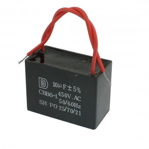 450V 10uF Polypropylene Film Ceiling Fan Motor Capacitor
