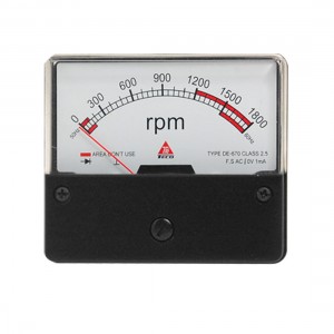 0-1800RPM Rectangle Panel Meter 50/60Hz AC10V 1mA Black White