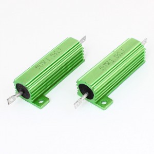 2 Pcs Chassis Mounted 50W 1.5 Ohm 5% Aluminum Case Wirewound Resistors