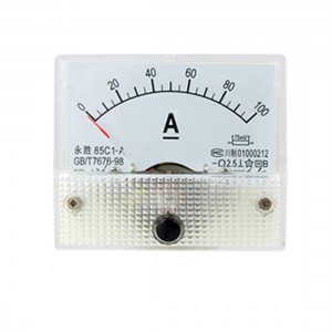 85C1 DC 0-100A Rectangle Analog Panel Ammeter Gauge